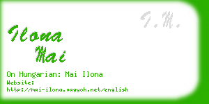 ilona mai business card